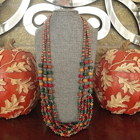 Layered, Multi Strand Beaded Necklace - Picture 13 of 13